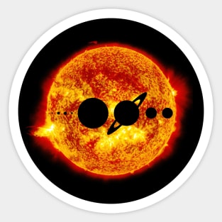 Solar system in transit Sticker